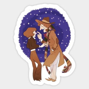 Sarah Jane and fourth doctor Sticker